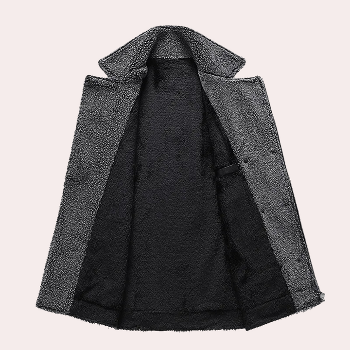 Herren Lederjacke mit Reißverschluss und Stehkragen-Luzern Mode