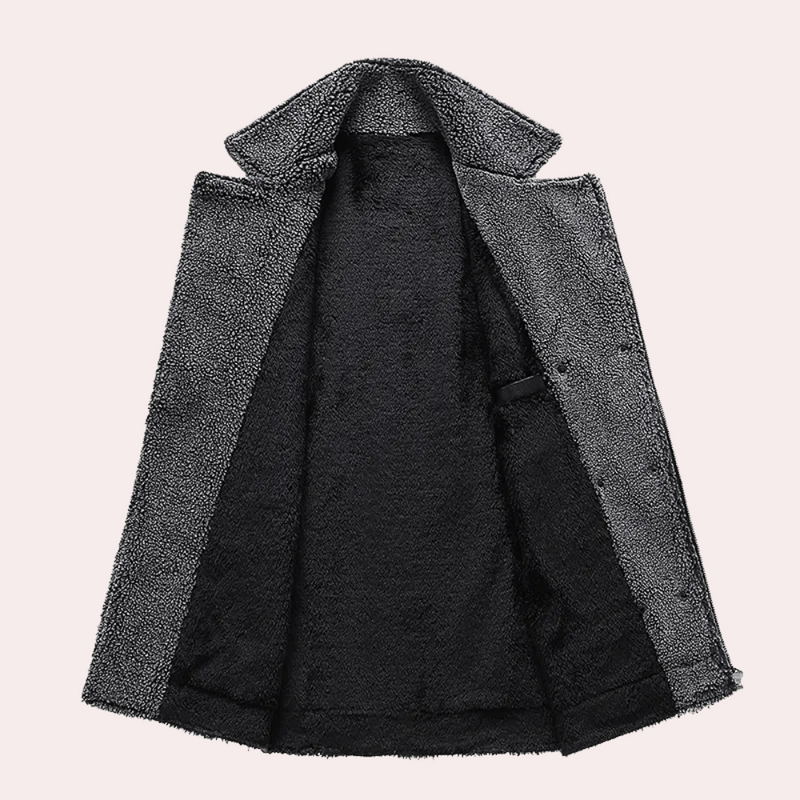 Herren Lederjacke mit Reißverschluss und Stehkragen-Luzern Mode