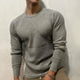 Herren Langarmshirt Slim Fit - Bequemes Freizeitoberteil-Grau-S-Luzern Mode
