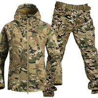 Taktische Outdoor-Jacke und Hose Set für Herren Camping-Camouflage-2XS-Luzern Mode