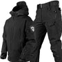 Taktische Outdoor-Jacke und Hose Set für Herren Camping-Schwarz-2XS-Luzern Mode