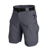 Herren Outdoor Shorts Stretch | Cargo mit 6 Taschen | Atmungsaktiv & schnell trocken-Blau-S-Luzern Mode