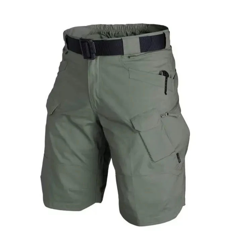 Herren Outdoor Shorts Stretch | Cargo mit 6 Taschen | Atmungsaktiv & schnell trocken-Grün-S-Luzern Mode