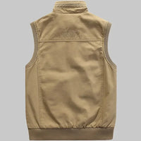 Herren Outdoor-Weste | Baumwolle | Ärmellose | Reißverschluss-Luzern Mode