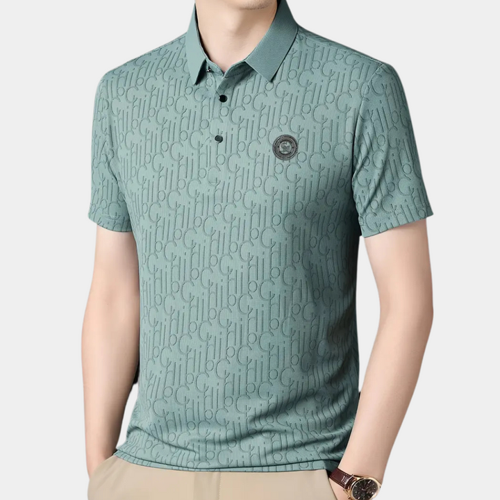 Luxuriöser Designerstoff mit Monogramm-Muster für Modeprojekte-Luzern Mode