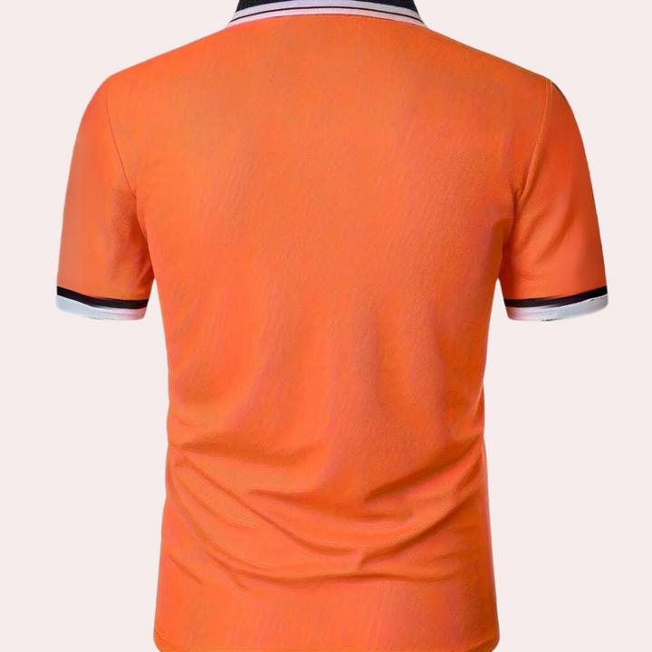 Herren Polohemd mit Kontrastkragen - Sportlich Elegant-Luzern Mode
