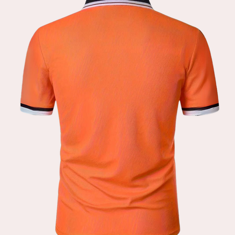 Herren Polohemd mit Kontrastkragen - Sportlich Elegant-Luzern Mode