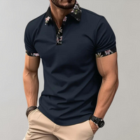 Herren Polohemd aus atmungsaktivem Piqué-Stoff-Dunkelblau-XS-Luzern Mode