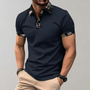 Herren Polohemd aus atmungsaktivem Piqué-Stoff-Dunkelblau-XS-Luzern Mode
