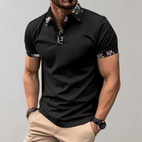 Herren Polohemd aus atmungsaktivem Piqué-Stoff-Schwarz-XS-Luzern Mode