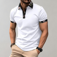 Herren Polohemd aus atmungsaktivem Piqué-Stoff-Weiß-XS-Luzern Mode