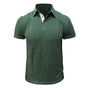 Herren-Poloshirt | Baumwolle | Kurze Ärmel | Kragen | Knopfleiste -Grün-S-Luzern Mode