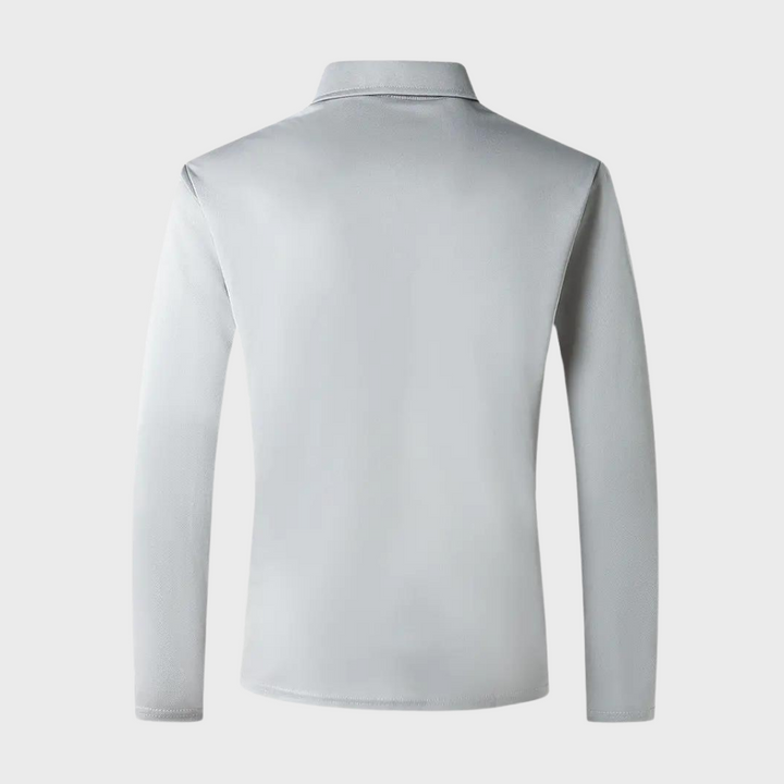 Herren Langarm Poloshirt mit Karomuster Kragen Design-Luzern Mode