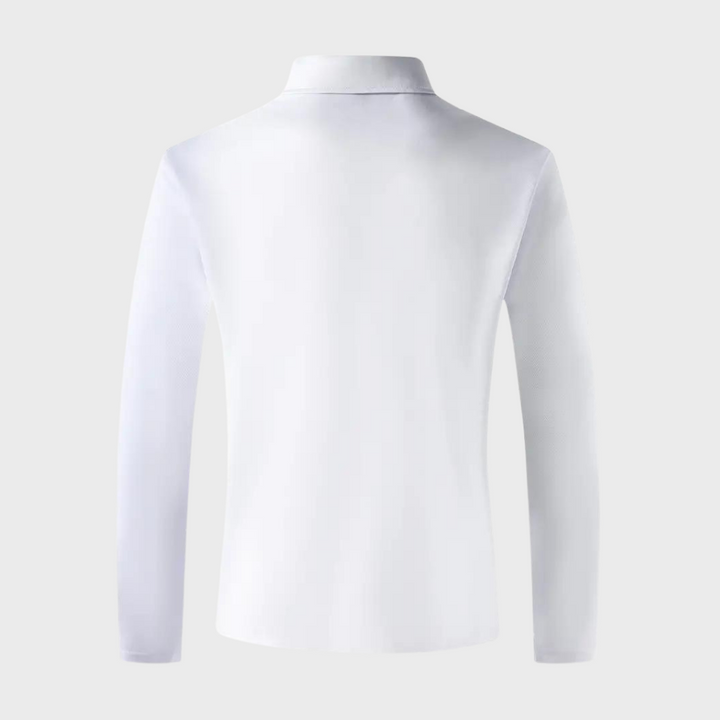 Herren Langarm Poloshirt mit Karomuster Kragen Design-Luzern Mode