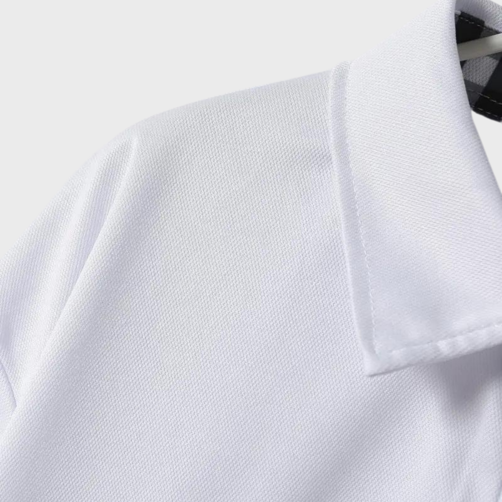 Herren Langarm Poloshirt mit Karomuster Kragen Design-Luzern Mode