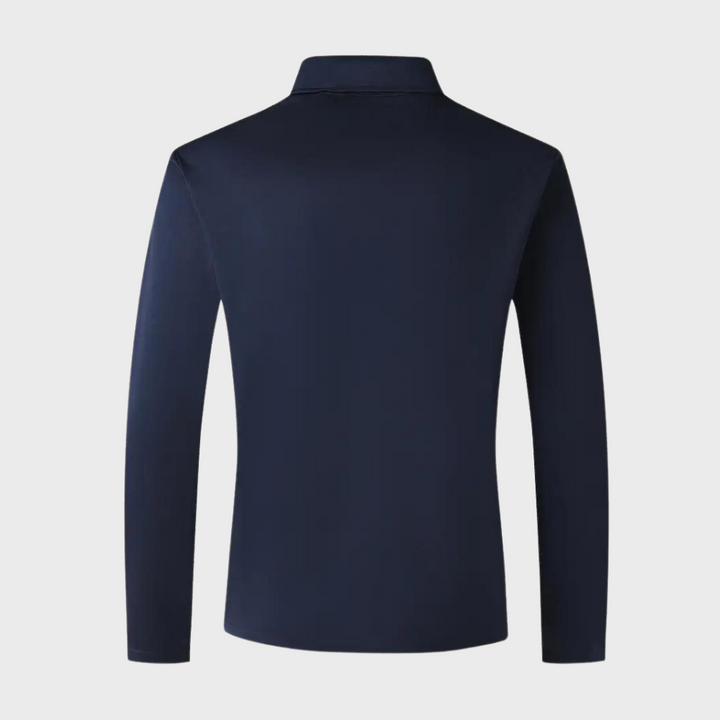 Herren Langarm Poloshirt mit Karomuster Kragen Design-Luzern Mode