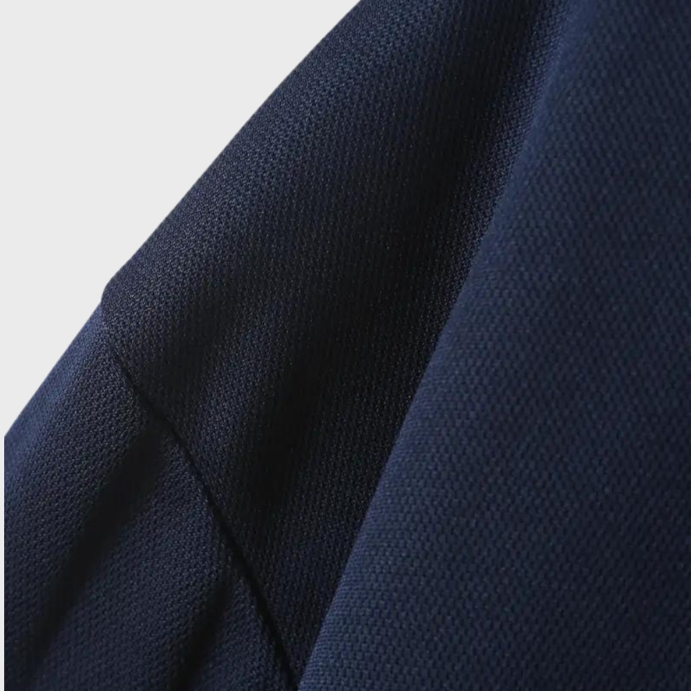 Herren Langarm Poloshirt mit Karomuster Kragen Design-Luzern Mode