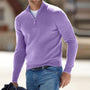 Herrenpullover mit Reißverschluss - Stilvoll und Bequem-Helles Lila-S-Luzern Mode