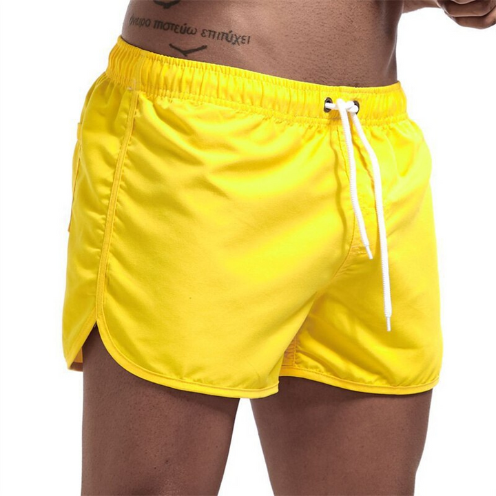 Schwimmshorts Herren | Schnelltrocknend | Leicht | Strand | Pool | Sportlich-Gelb-S-Luzern Mode