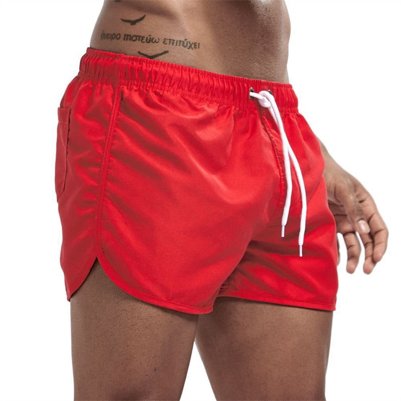 Schwimmshorts Herren | Schnelltrocknend | Leicht | Strand | Pool | Sportlich-Rot-S-Luzern Mode