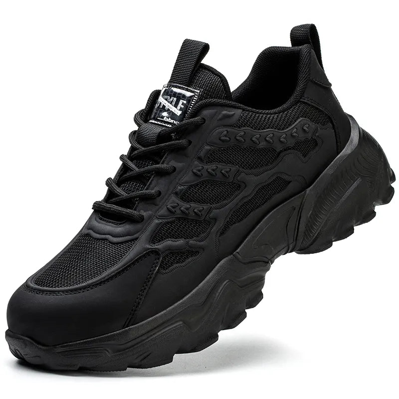 Herren Sneaker für Outdoor-Aktivitäten und Sport-Schwarz-38-Luzern Mode