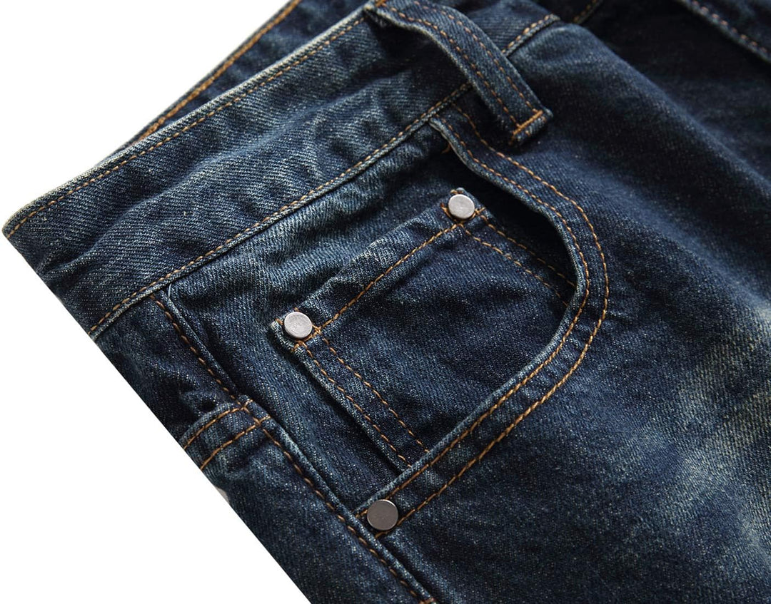 Herren Jeans mit Rissen - Lässige Mode Denim Hose-Luzern Mode