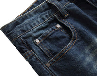 Herren Jeans mit Rissen - Lässige Mode Denim Hose-Luzern Mode