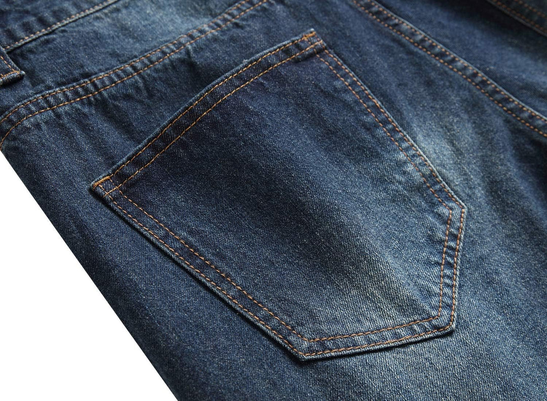Herren Jeans mit Rissen - Lässige Mode Denim Hose-Luzern Mode