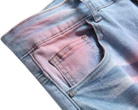 Herren Jeans mit Rissen - Lässige Mode Denim Hose-Luzern Mode