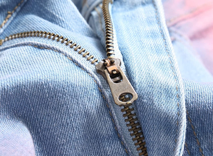 Herren Jeans mit Rissen - Lässige Mode Denim Hose-Luzern Mode