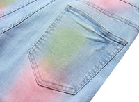 Herren Jeans mit Rissen - Lässige Mode Denim Hose-Luzern Mode