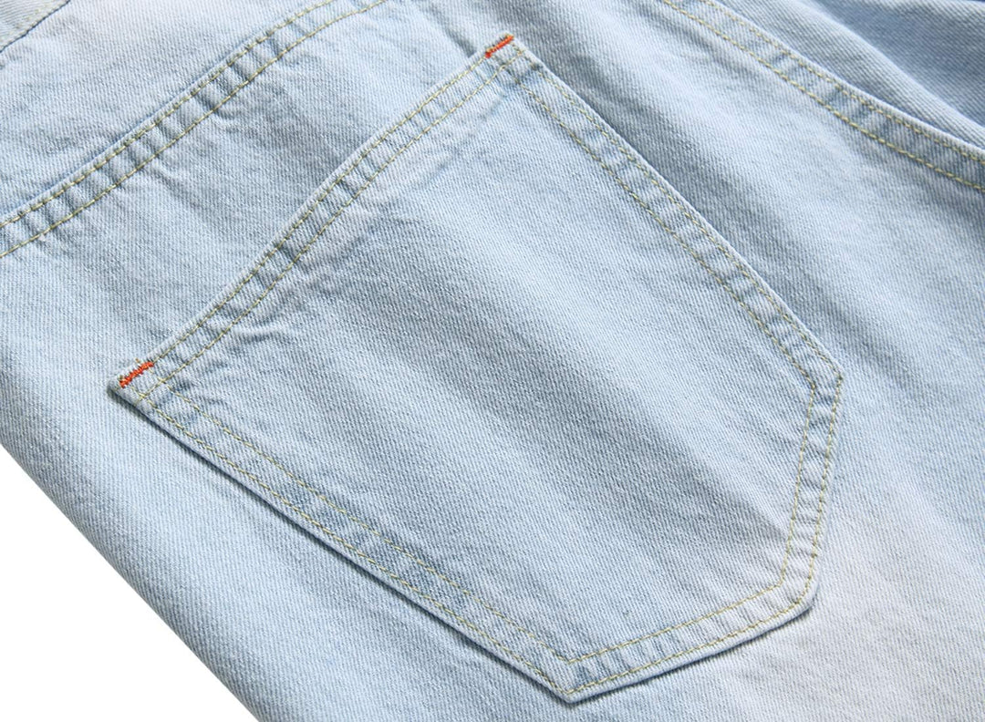 Herren Jeans mit Rissen - Lässige Mode Denim Hose-Luzern Mode