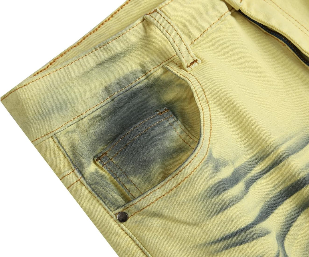 Herren Jeans mit Rissen - Lässige Mode Denim Hose-Luzern Mode