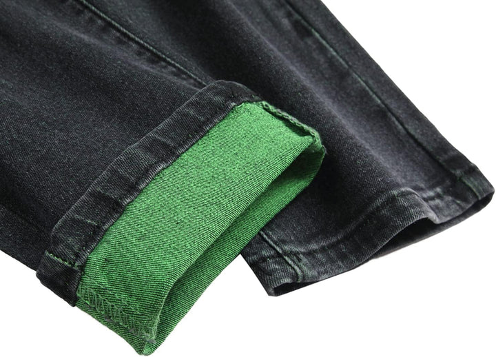 Herren Jeans mit Rissen - Lässige Mode Denim Hose-Luzern Mode