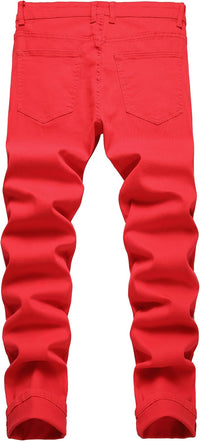 Herren Jeans mit Rissen - Lässige Mode Denim Hose-Luzern Mode