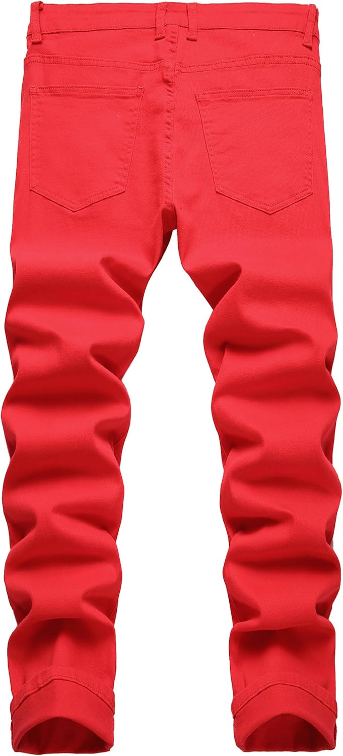 Herren Jeans mit Rissen - Lässige Mode Denim Hose-Luzern Mode