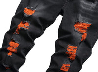 Herren Jeans mit Rissen - Lässige Mode Denim Hose-Luzern Mode