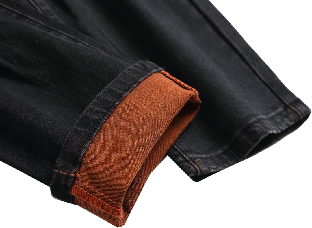 Herren Jeans mit Rissen - Lässige Mode Denim Hose-Luzern Mode
