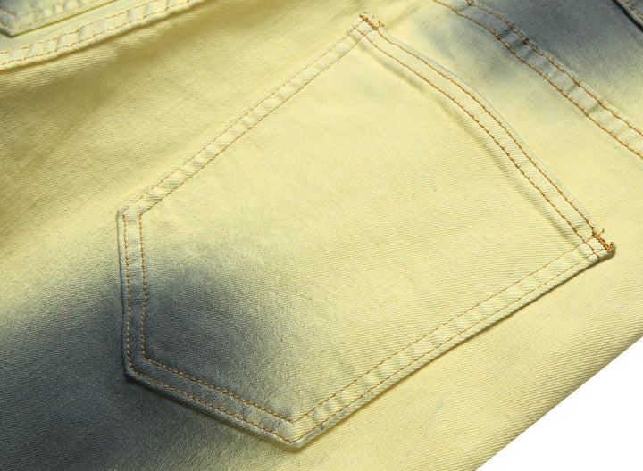 Herren Jeans mit Rissen - Lässige Mode Denim Hose-Luzern Mode