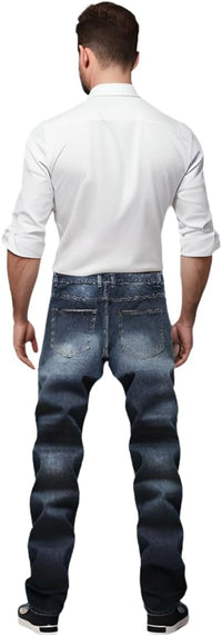 Herren Jeans mit Rissen - Lässige Mode Denim Hose-Luzern Mode