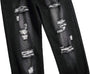 Herren Jeans mit Rissen - Lässige Mode Denim Hose-Schwarz/Weiß-28-Luzern Mode