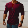 Herren Langarmshirt Slim Fit für Sport und Freizeit-Rot-S-Luzern Mode