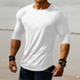 Herren Langarmshirt Slim Fit für Sport und Freizeit-Weiß-S-Luzern Mode