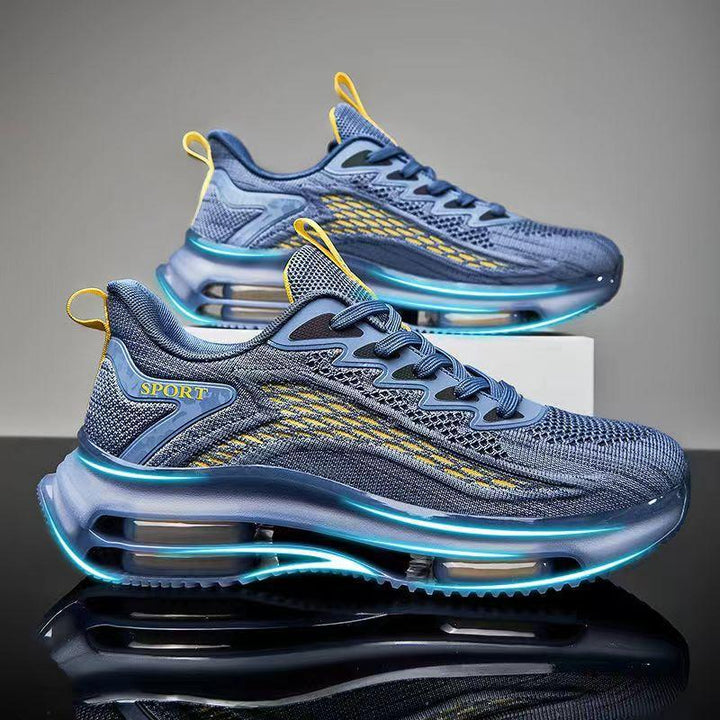 Herren Sneaker | Luftkissen-Technologie | Schnürverschluss | Luftig-Blau-39-Luzern Mode