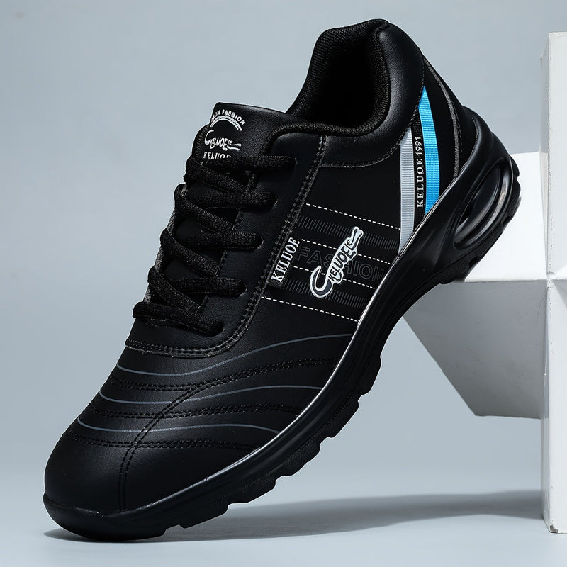 Herren Sneaker Sportschuhe mit Luftpolstersohle Casual-Schwarz-39-Luzern Mode