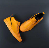 Herren Sneakers | Reißverschluss | Niedrig | Uni | Bequem | Antirutsch | Gummi-Luzern Mode