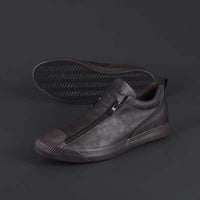 Herren Sneakers | Reißverschluss | Niedrig | Uni | Bequem | Antirutsch | Gummi-Luzern Mode