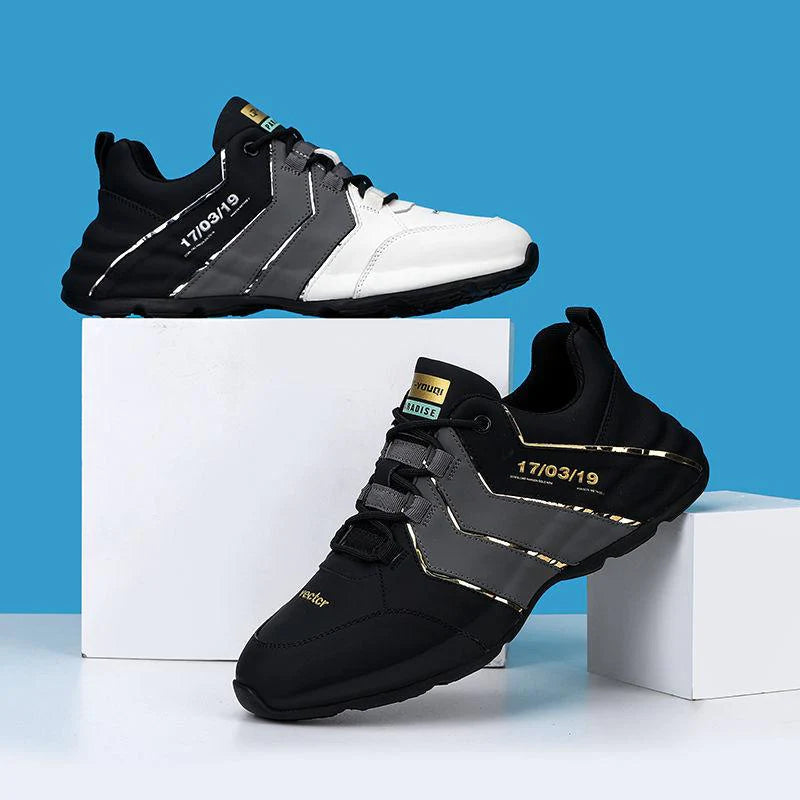 Herren Sneaker | Unterstützend | Veganes Leder | Zweifarbig | Schnürsenkel-Luzern Mode