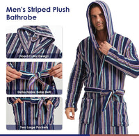 Herren Bademantel mit Kapuze und Taschen, Frottee-Luxus-Luzern Mode