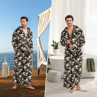 Herren Bademantel mit Kapuze und Taschen, Frottee-Luxus-Luzern Mode
